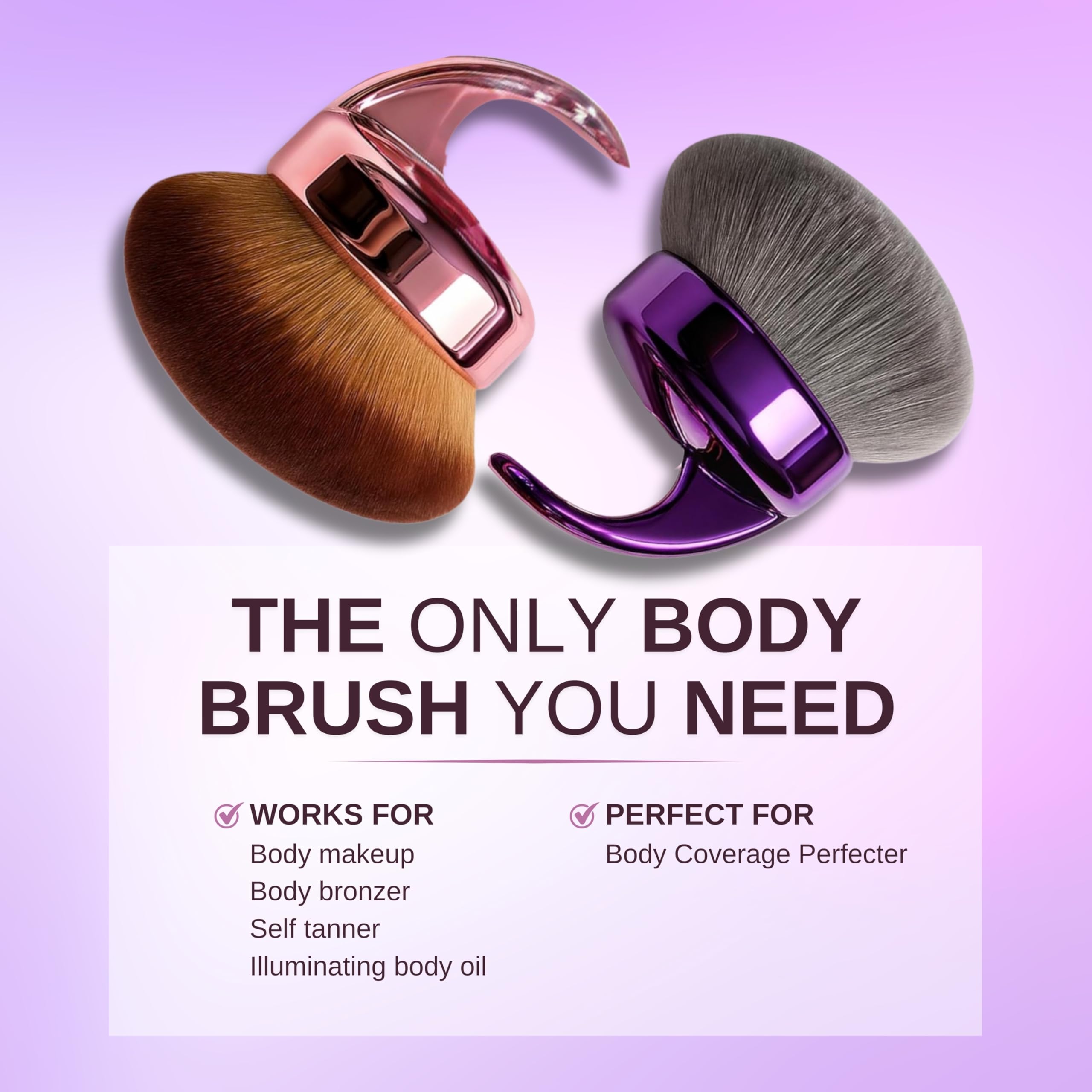 Brosse WendMart Kabuki pour le dos, accès facile et mélange parfait.