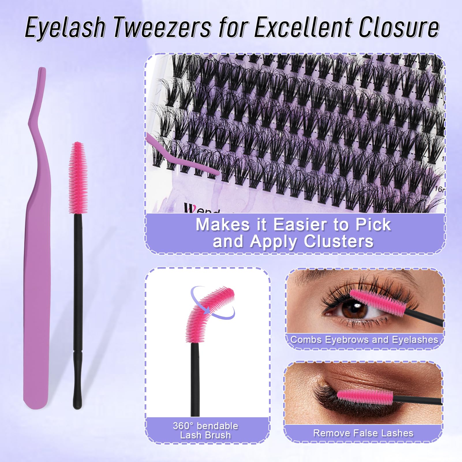 Cils résistants à l’eau Wendy Lashes pour une tenue durable.