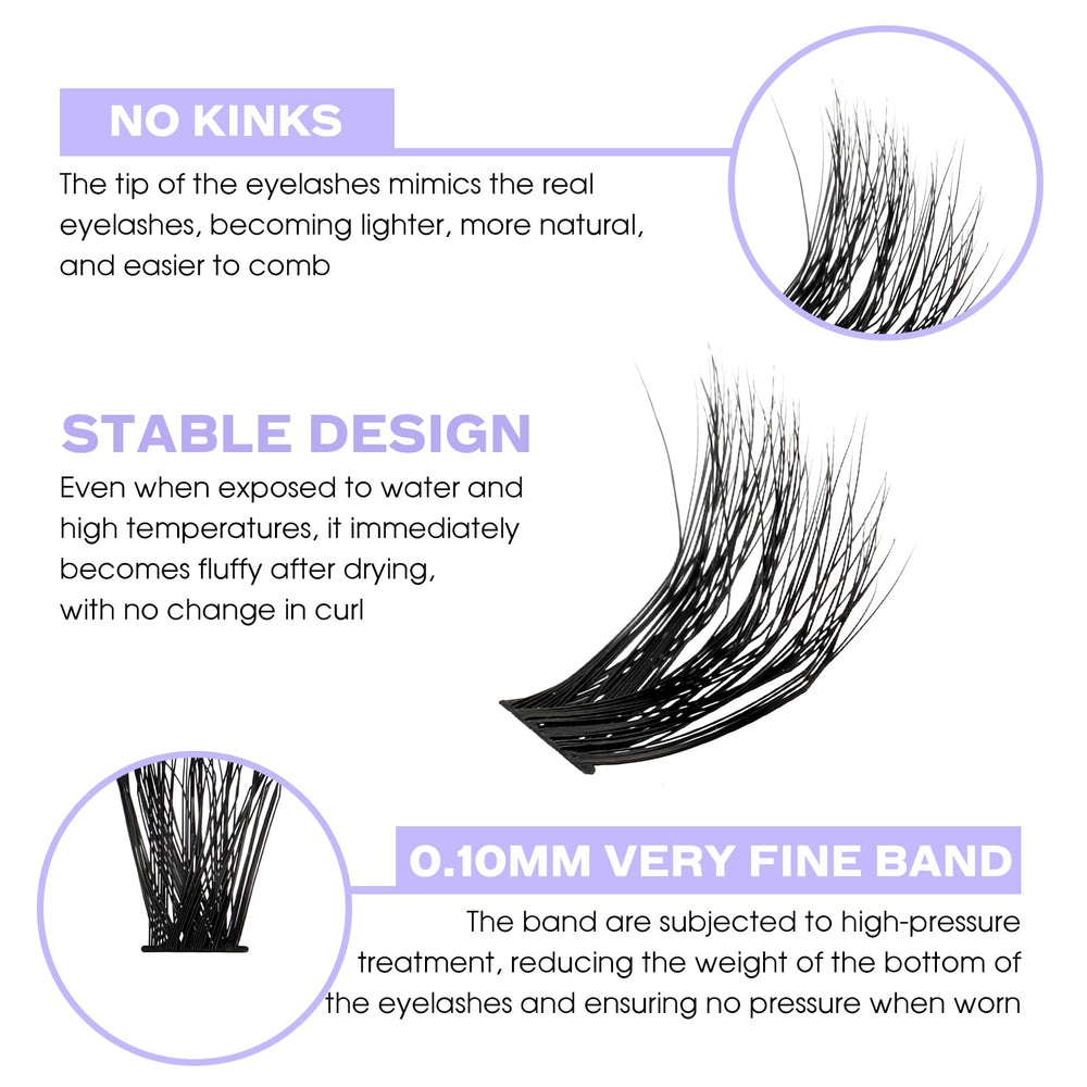 Clusters cils Wendy Lashes en fibre Basf, douceur et rendu réaliste.