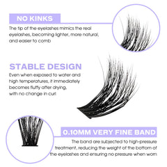 Clusters cils Wendy Lashes en fibre Basf, douceur et rendu réaliste.