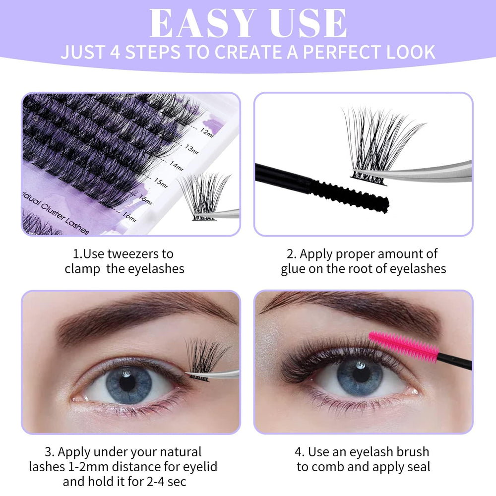 Courbure en D WENDY LASHES clusters pour une courbure marquée.