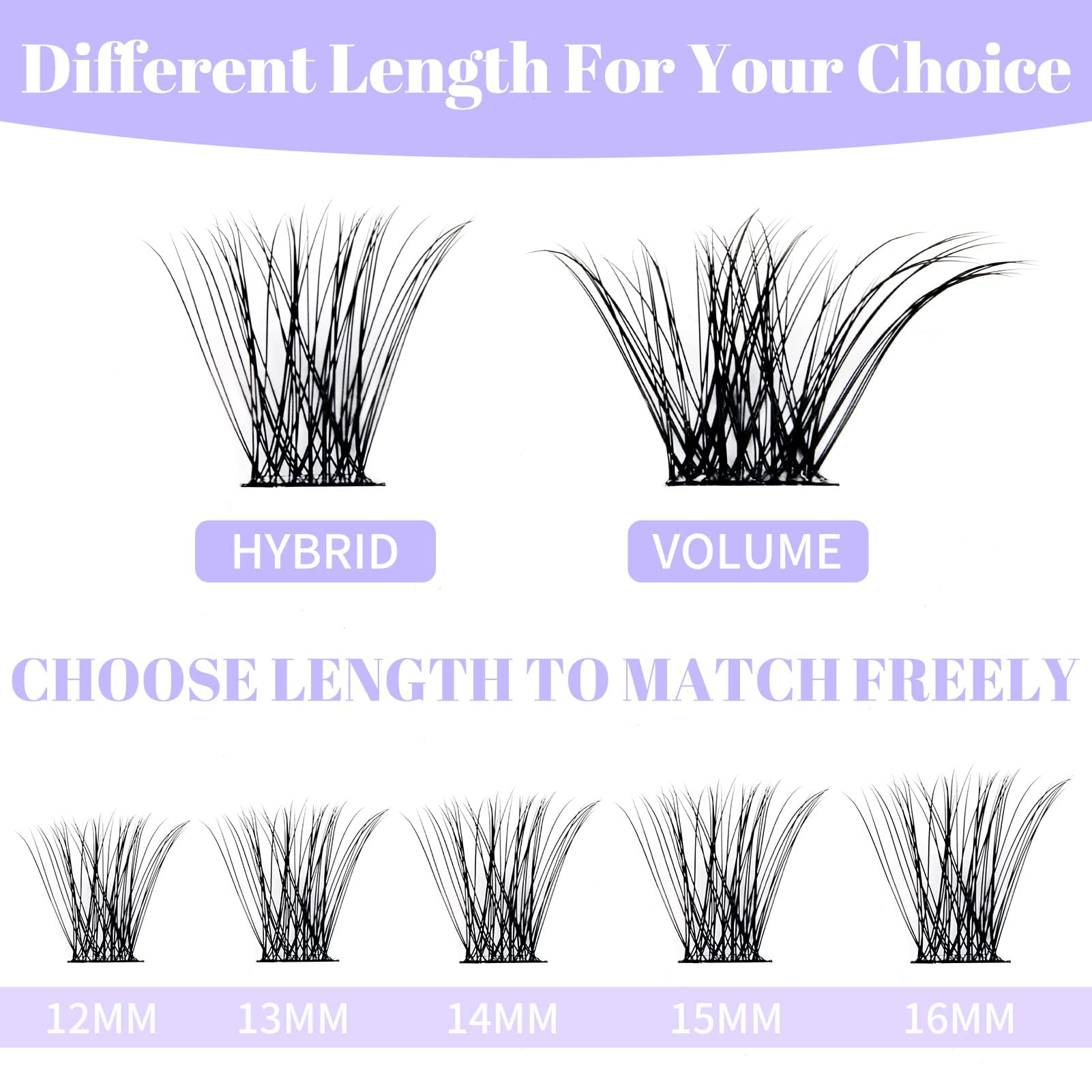 Effet plume WENDY LASHES clusters pour texture du regard.