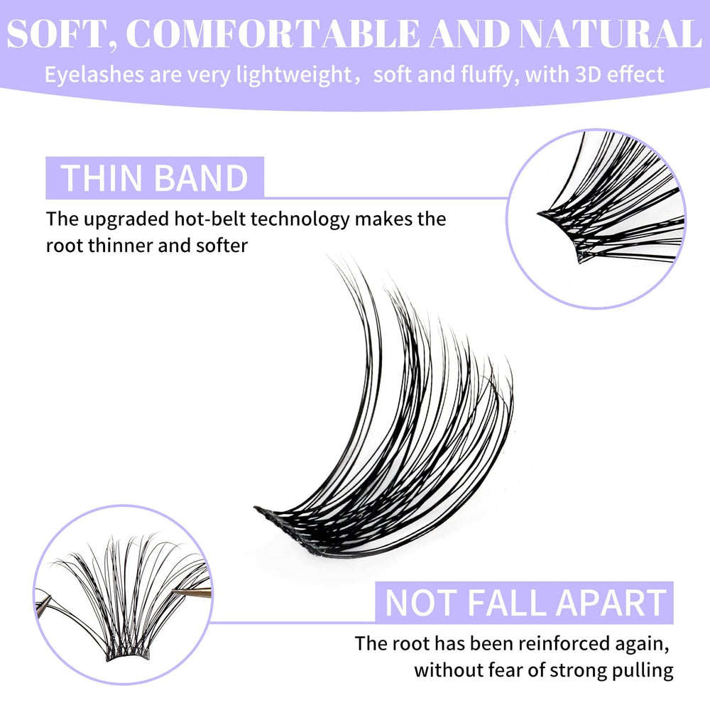 Aspect naturel WENDY LASHES clusters, réalisme et douceur.