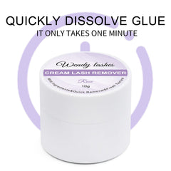 Dissolvant crème Wendy Lashes pour cils en grappes – dissolution rapide de la colle