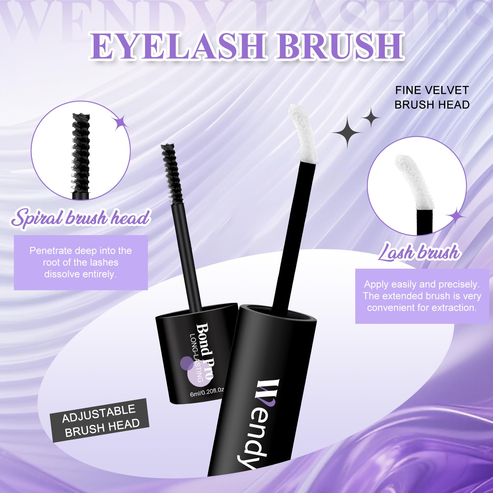 Wendy Lashes Fusion naturelle – rendu noir puis transparent après séchage