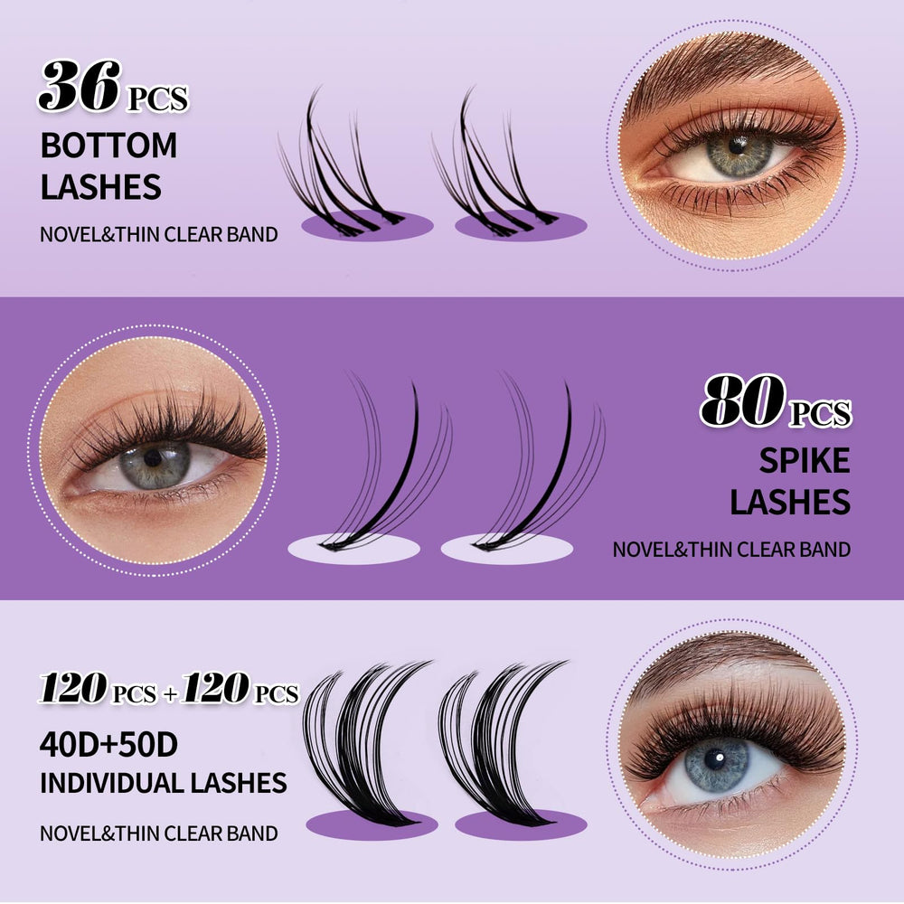 WENDY LASHES coffret cils groupes quatre styles, naturel ou dramatique.