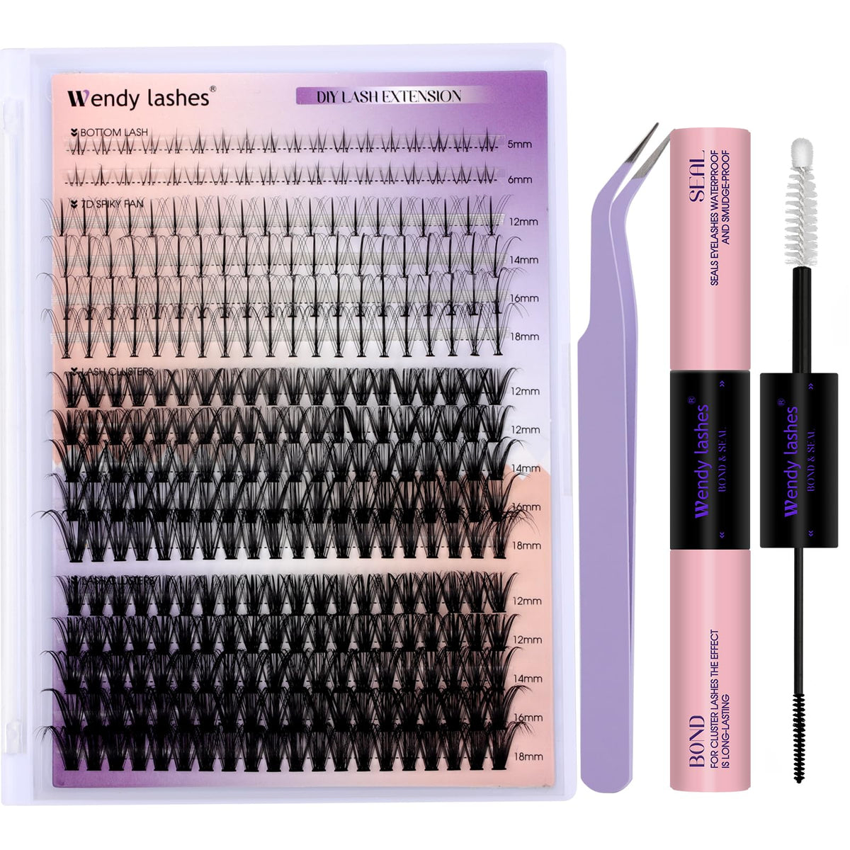 WENDY LASHES kit cils superieurs et bas, rendu naturel et polyvalent.