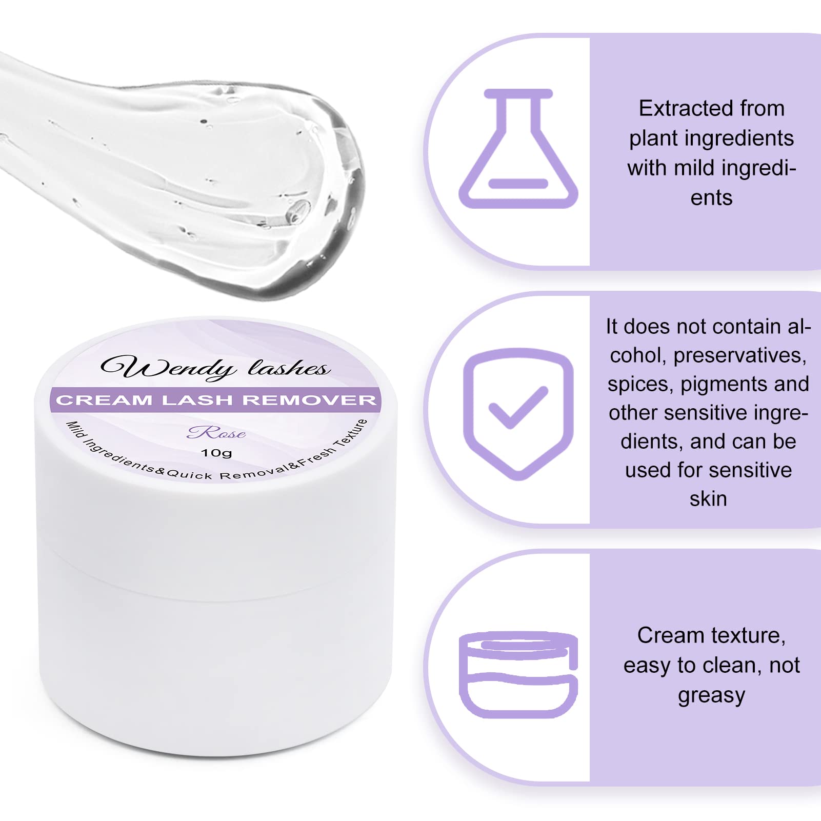 Texture crème légère Wendy Lashes – application facile et contrôle précis