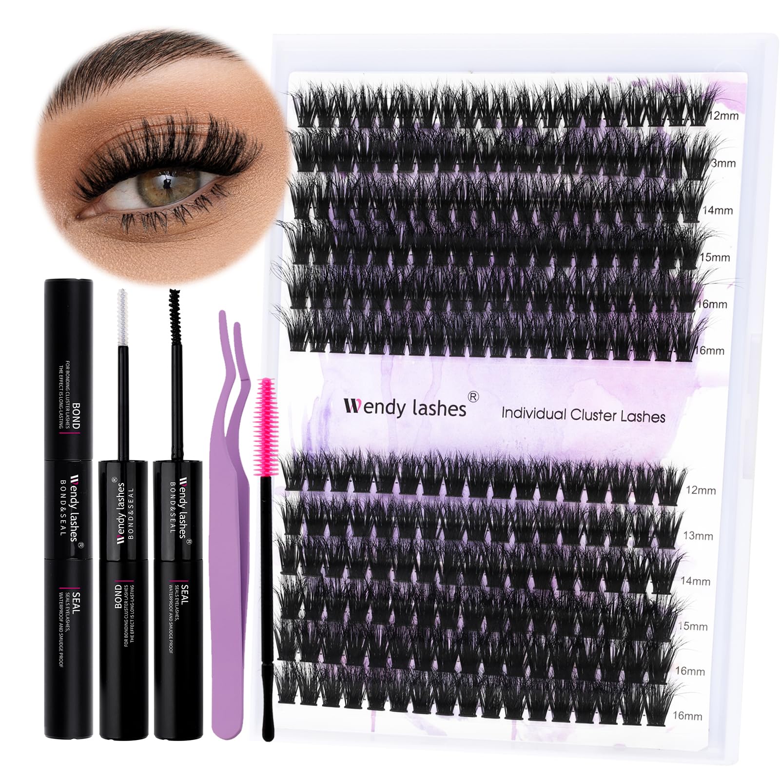 Utilisation à domicile Wendy Lashes, pose rapide en dix minutes.