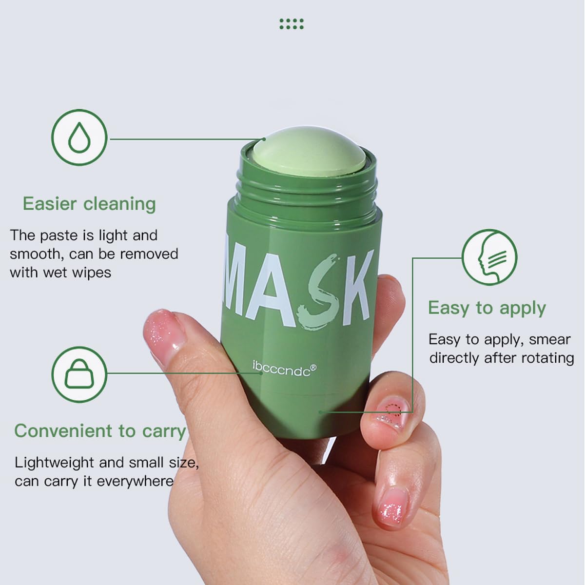 Texture fine WenFeng masque thé vert pour une application lisse.