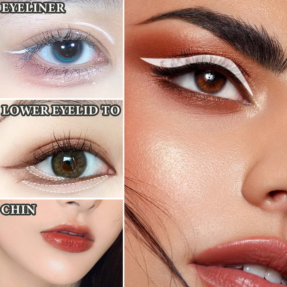 WENJLYJ Crayon yeux blanc, longue tenue et résistance à l'eau