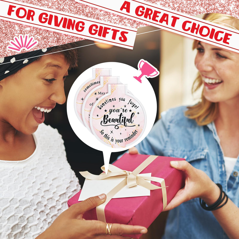 Miroir Wenqik cadeau professionnel rose clair, élégant et utile