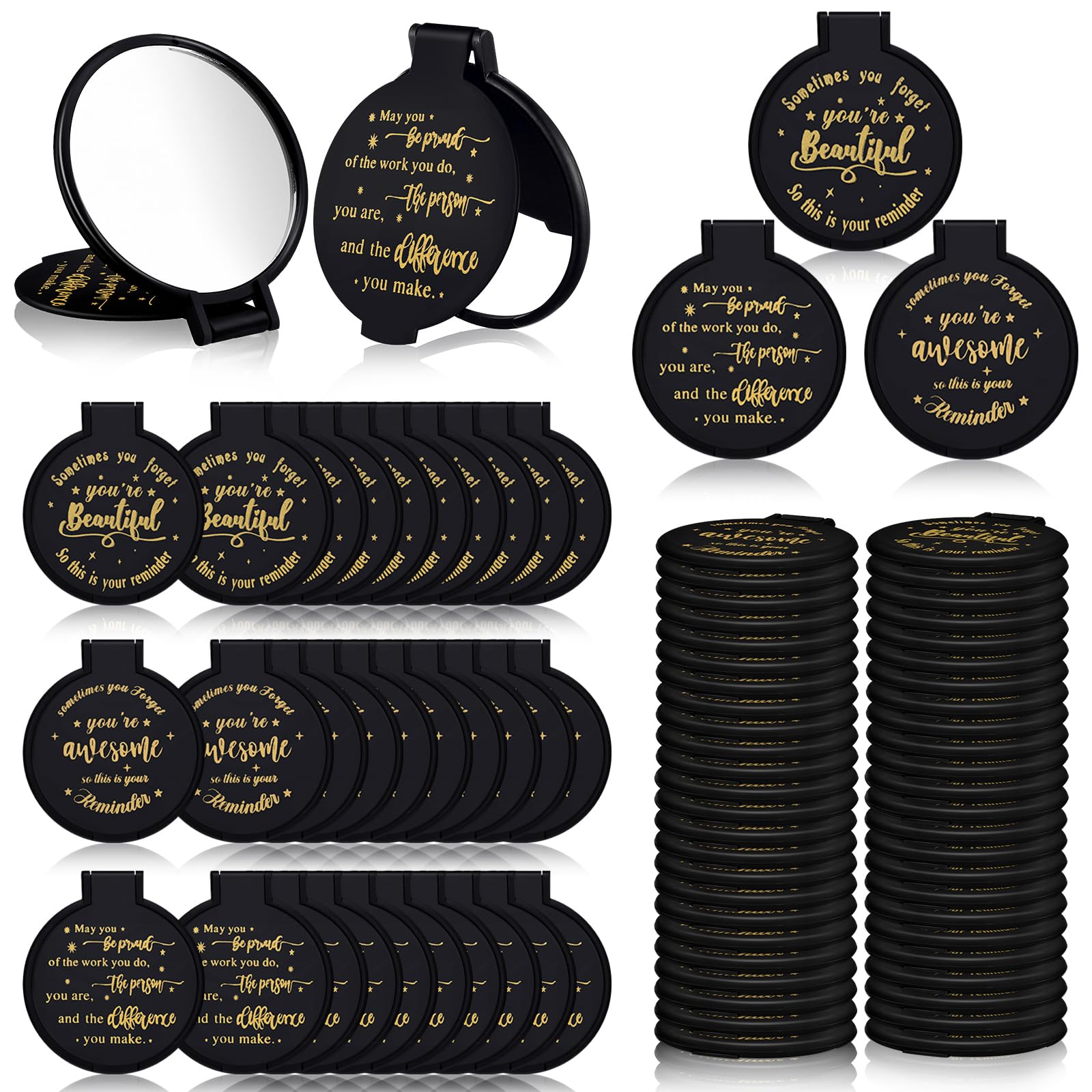 Miroir Wenqik inspirant et compact, prêt pour retouches en déplacement.