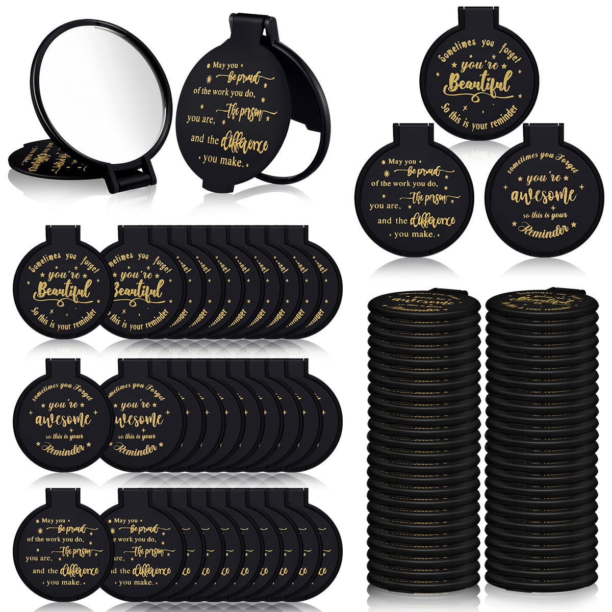 Miroir Wenqik inspirant et compact, prêt pour retouches en déplacement.