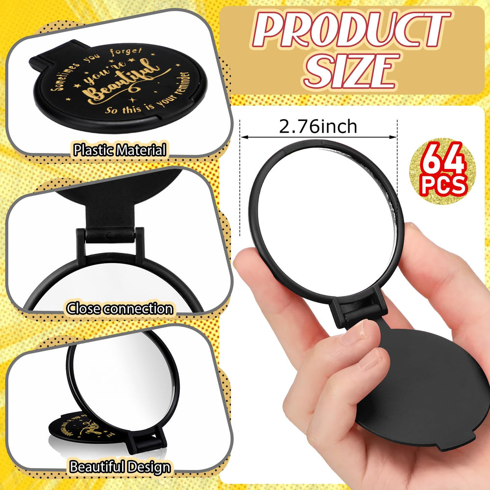 Miroir Wenqik portable pour sac, reflet clair et pratique.