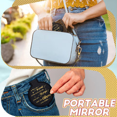 Miroir Wenqik noir avec message motivant, cadeau parfait.