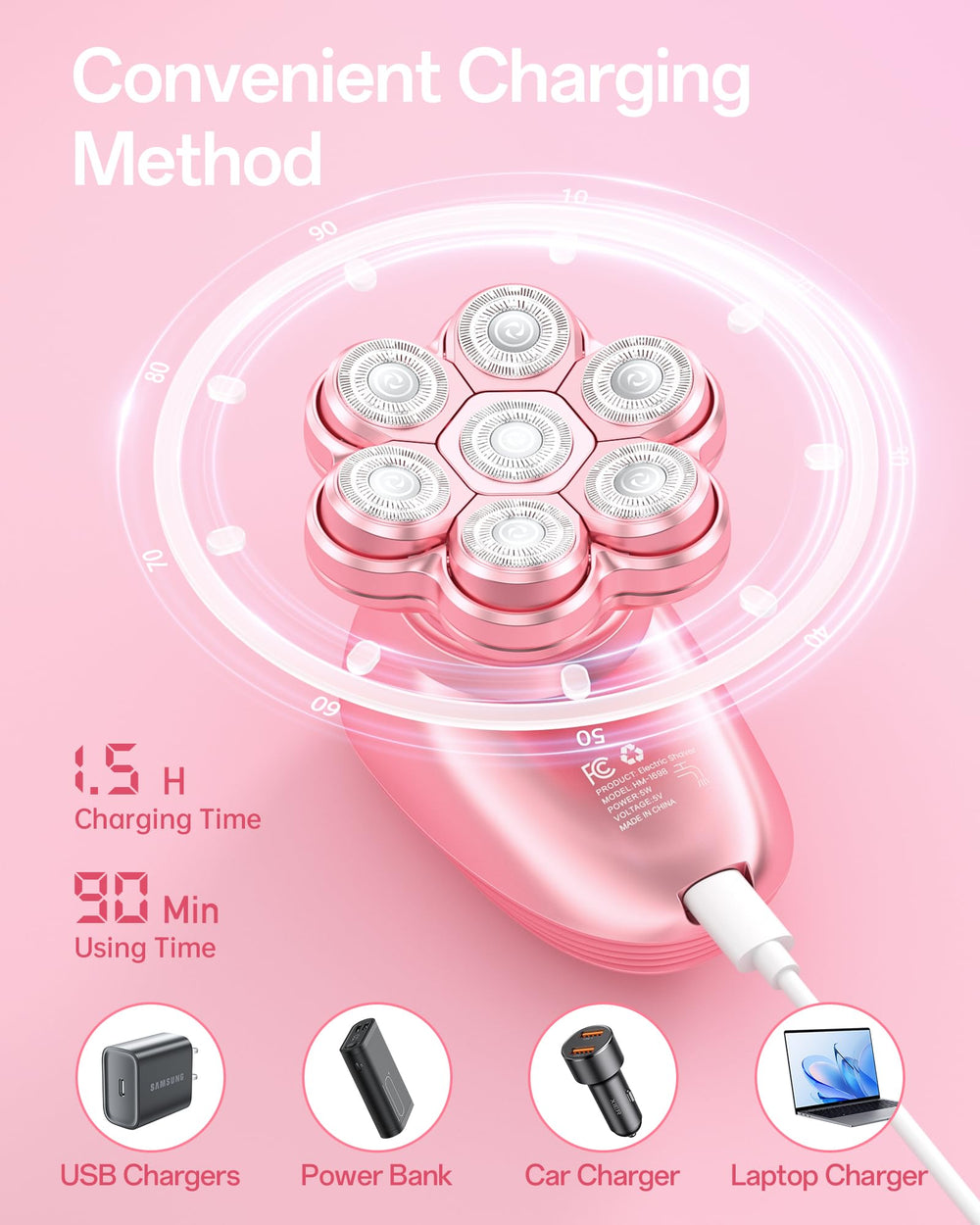 Brosse nettoyage visage WEQOEE pour peau rafraîchie et nette