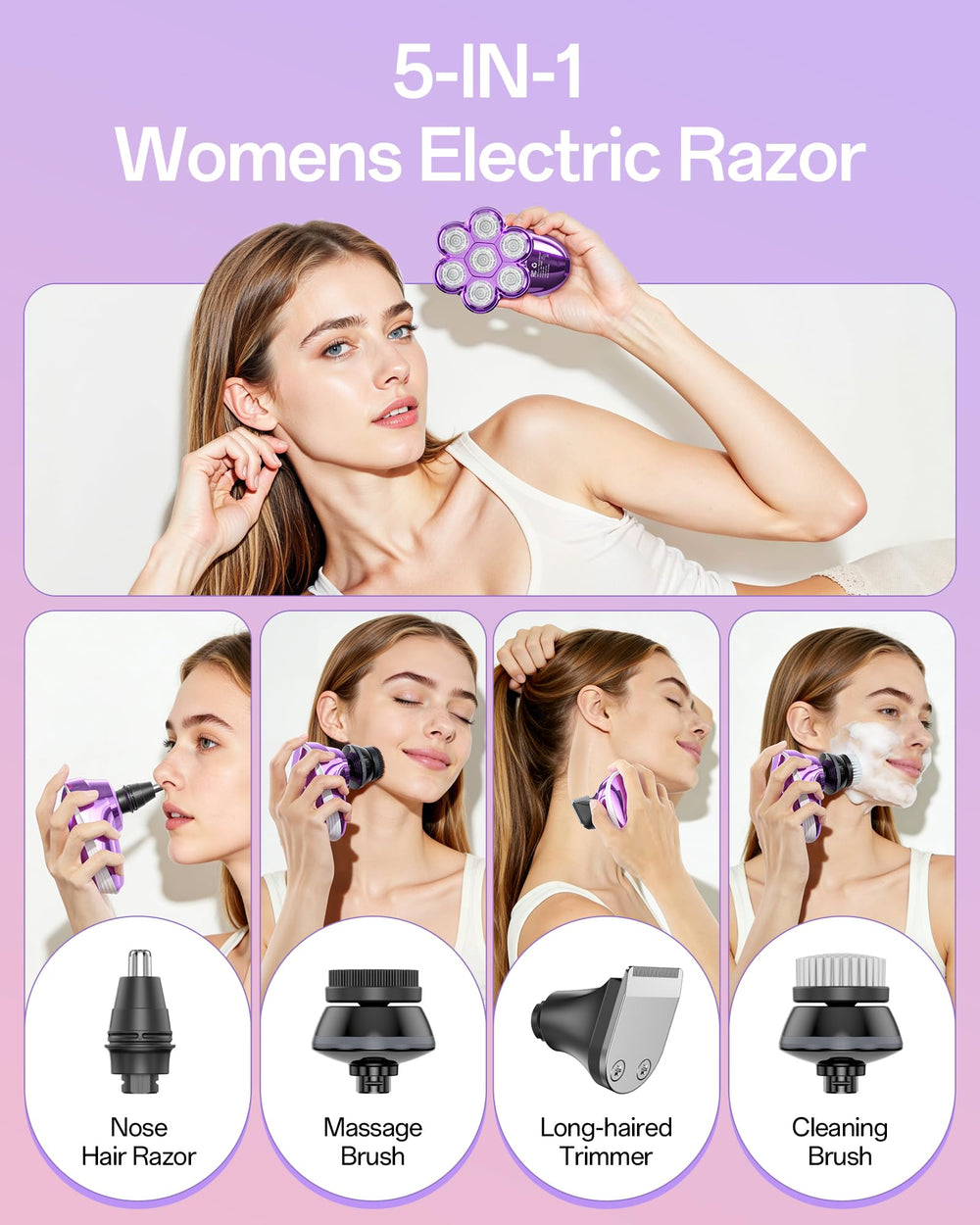 WEQOEE rasoir IPX7 utilisable sous la douche