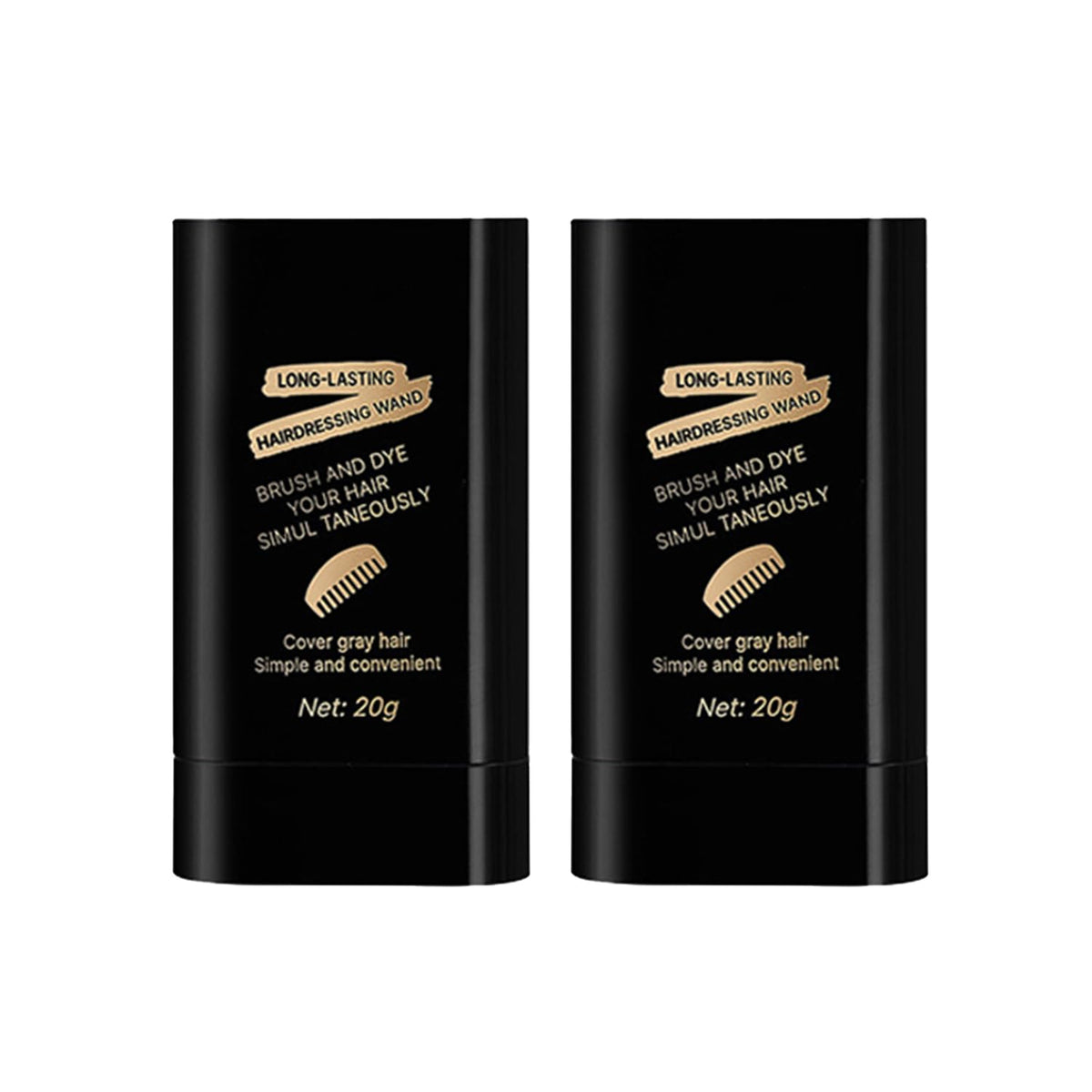 WeslaPlus peigne-teinture-cheveux brun-noir pour couverture rapide des racines