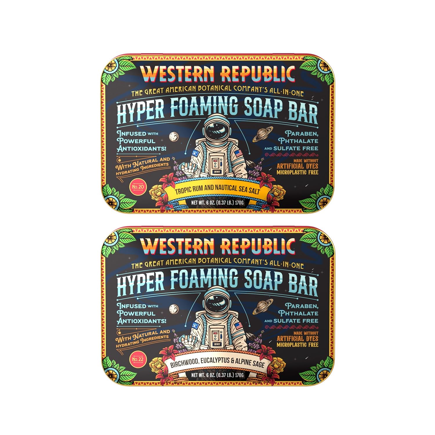 Barre Western Republic mousse riche Birchwood Eucalyptus Alpine Sage pour hydratation douce