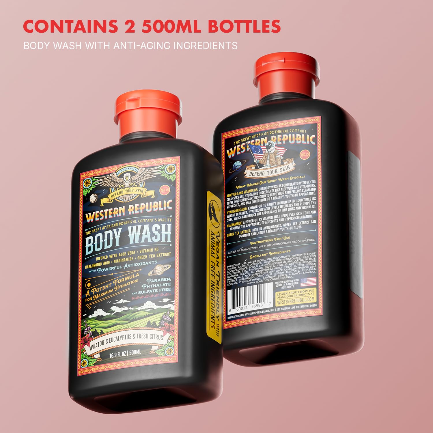 Texture légère du gel douche Western Republic sans parabènes ni sulfates