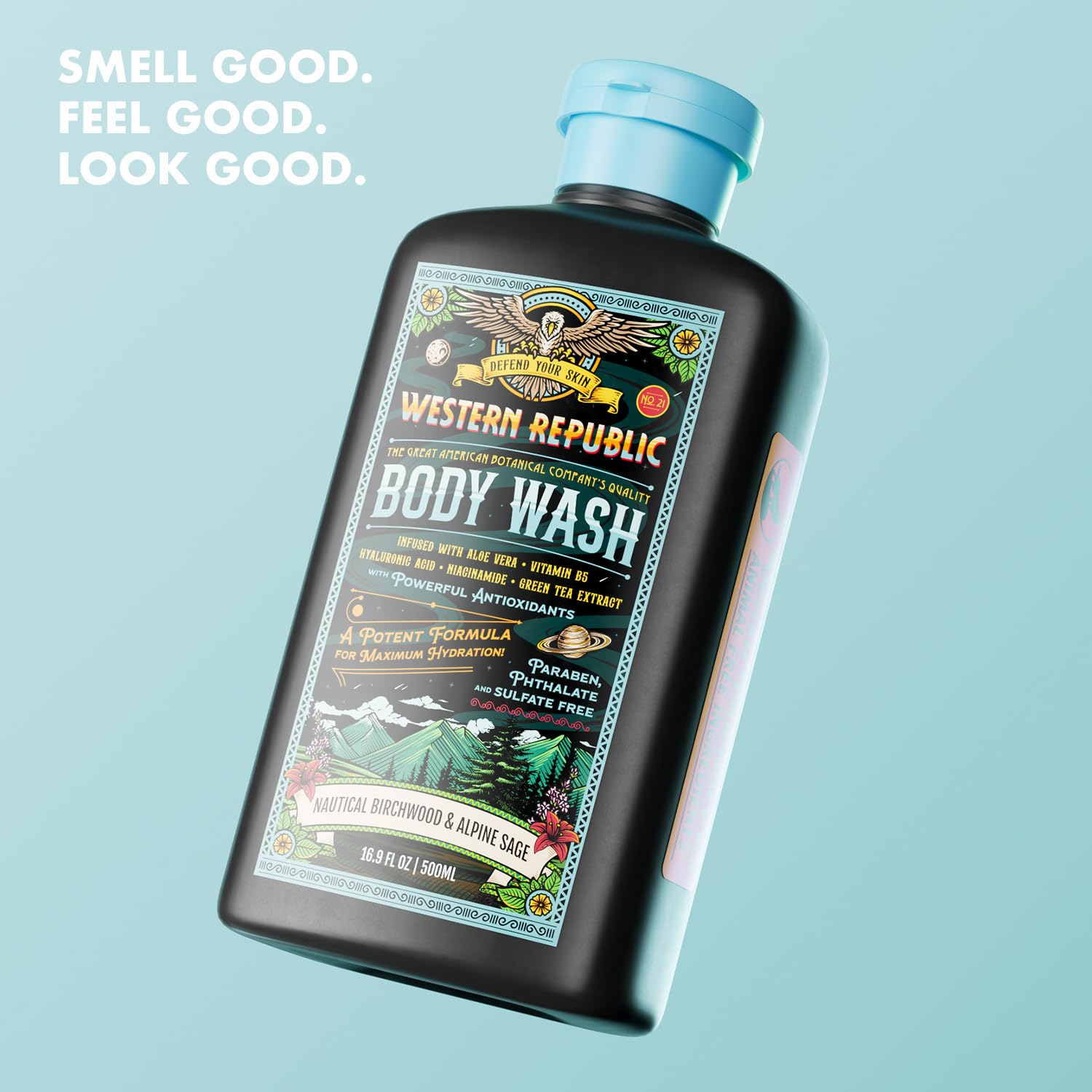 Packaging duo Western Republic, 2 bouteilles pour utilisation continue.