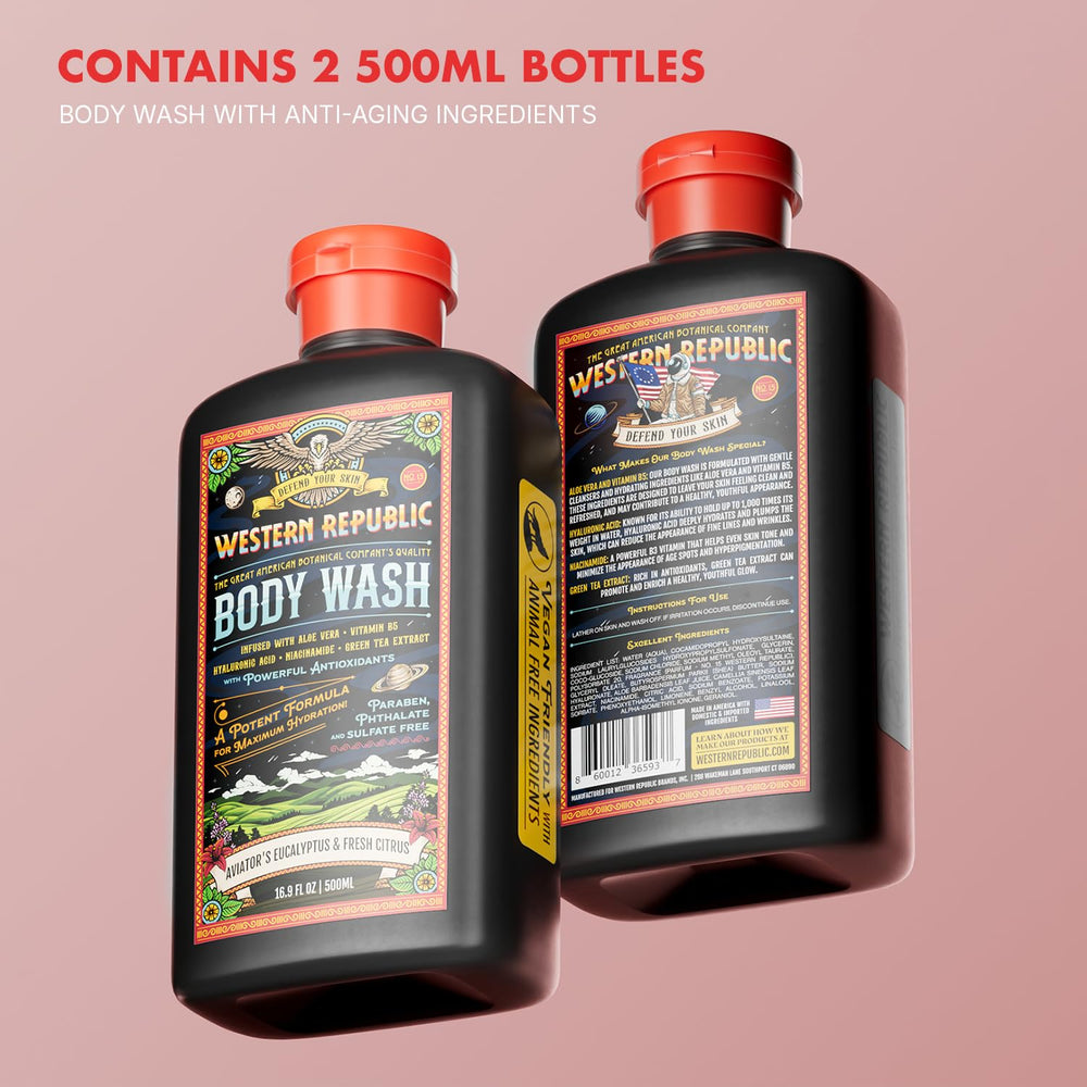 Texture légère du gel douche Western Republic sans parabènes ni sulfates