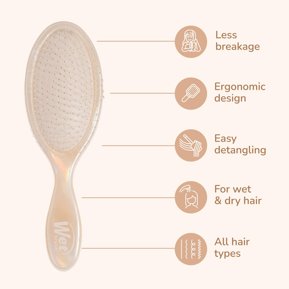 Wet Brush Compatible tous types de cheveux pour un brossage en douceur.