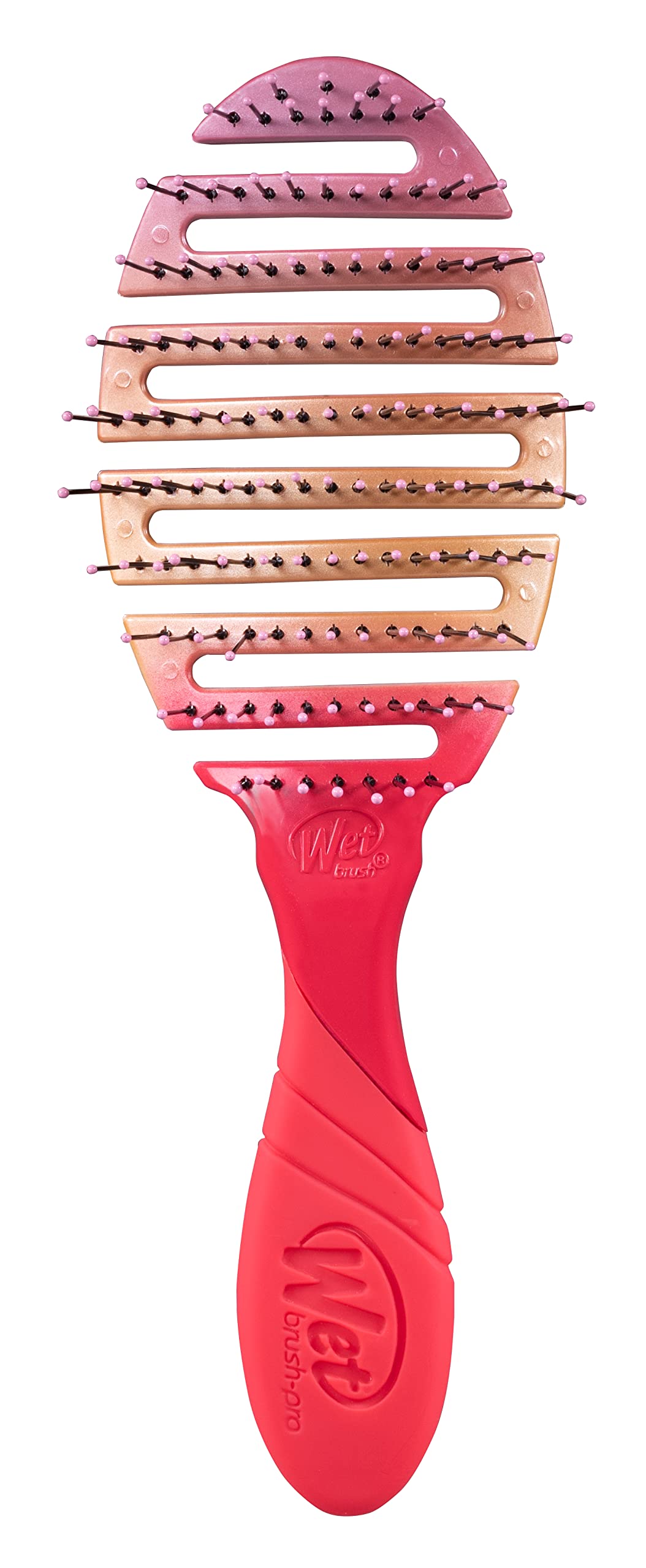 Wet Brush Pro Flex Dry Coral Ombre pour démêler sans douleur sur cheveux mouillés.