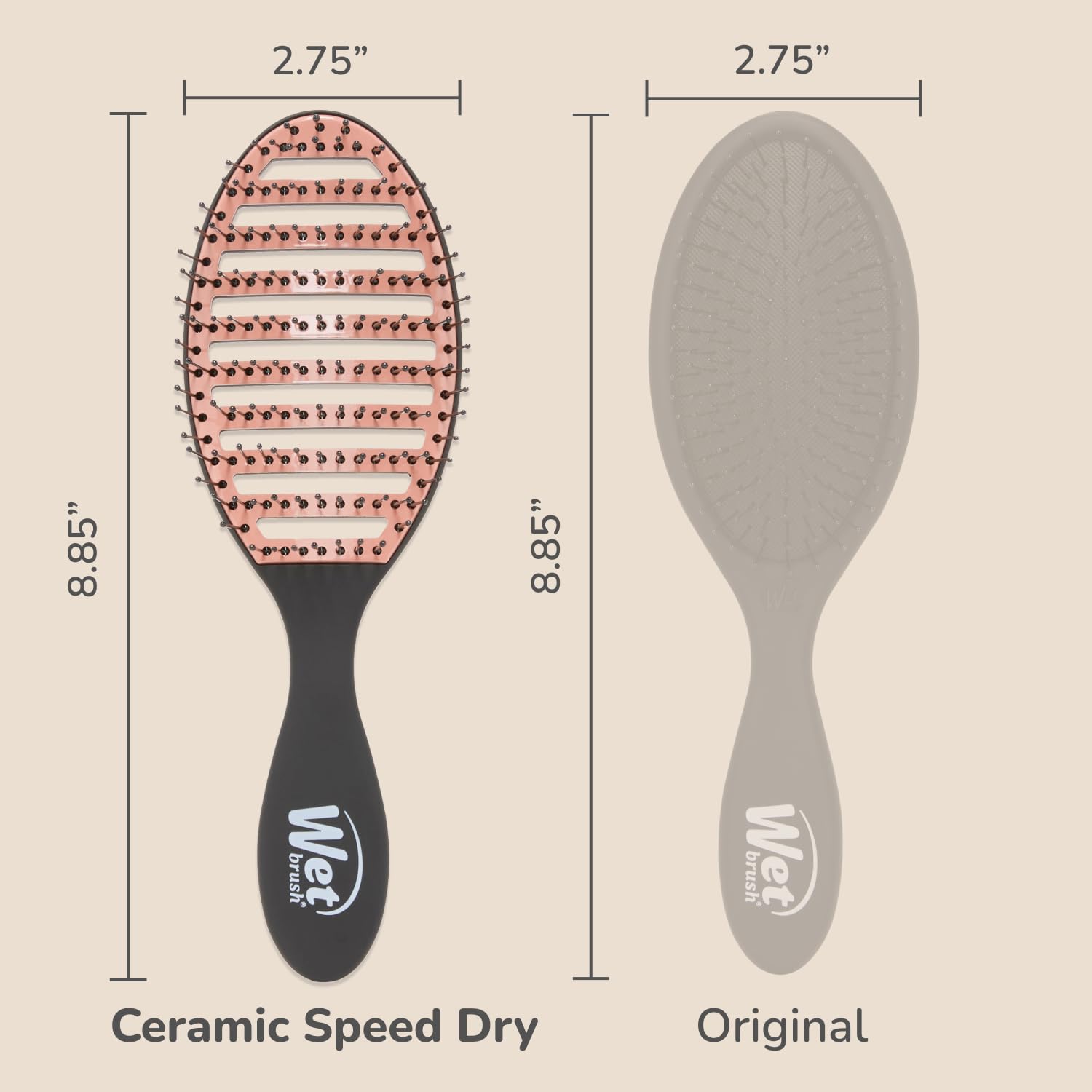Wet Brush Ceramic Speed Dry, plaque céramique pour cheveux lisses et brillants.