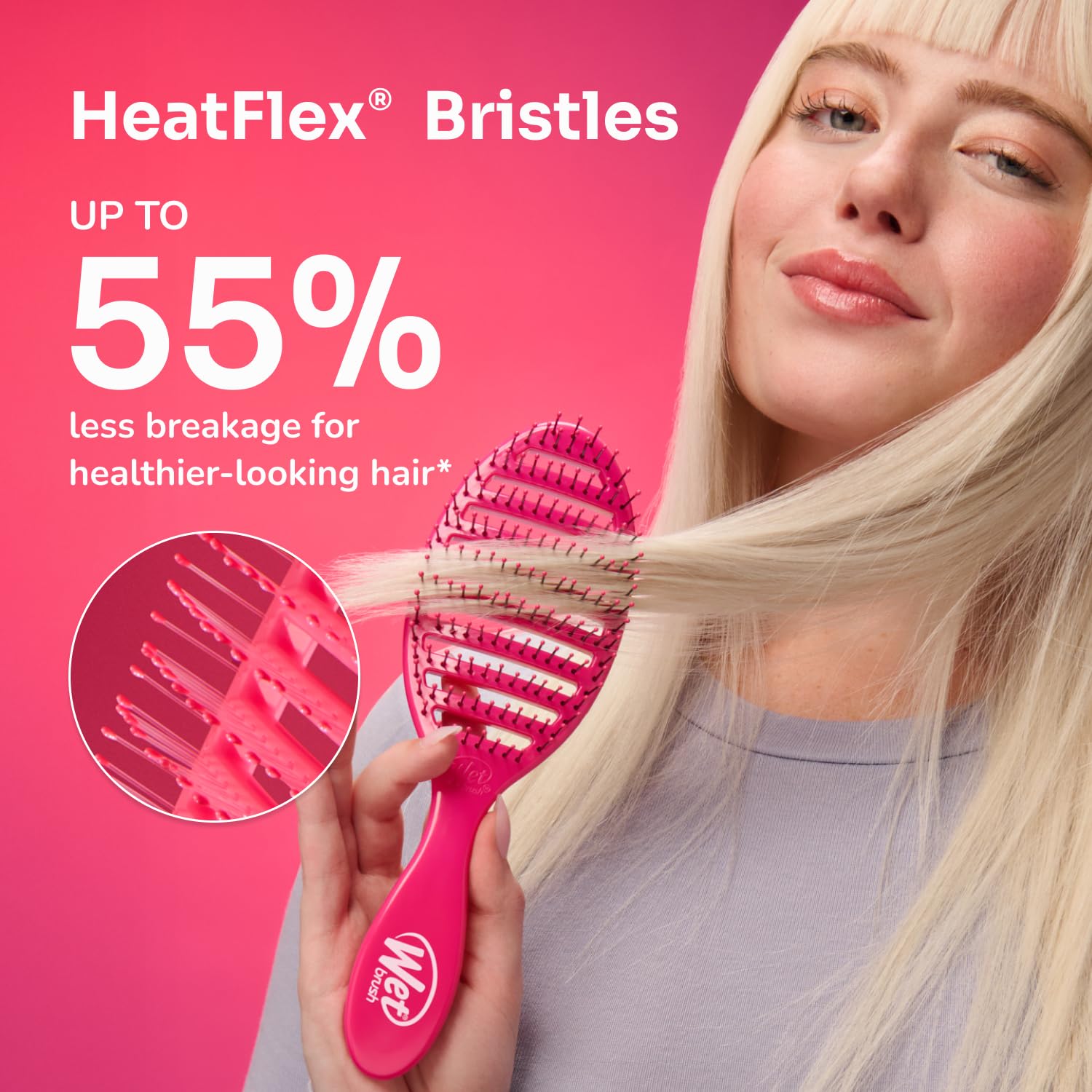 Wet Brush pour cheveux mouillés – démêlage efficace sans tirer.