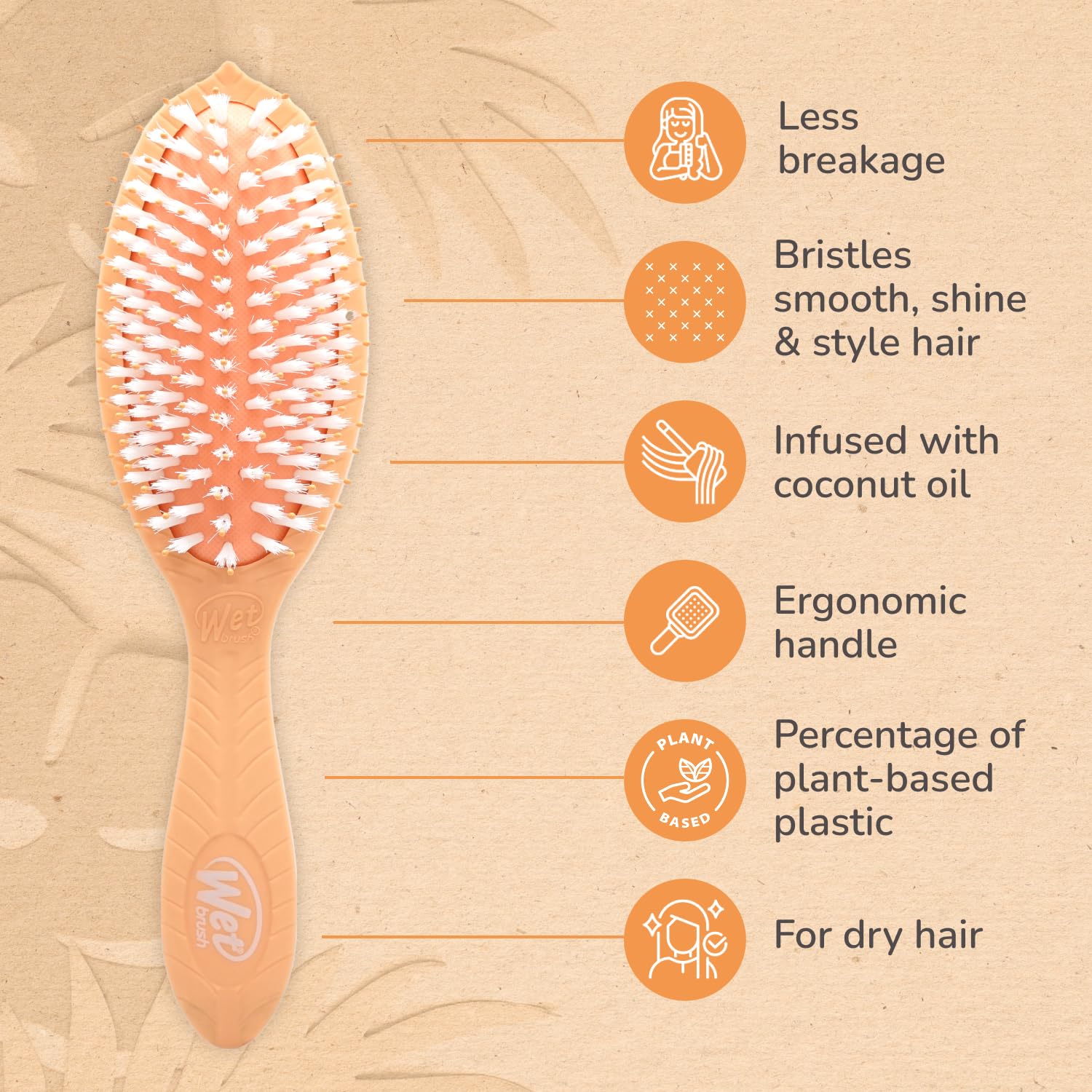 Wet Brush Go Green démêle sans douleur sur cheveux secs