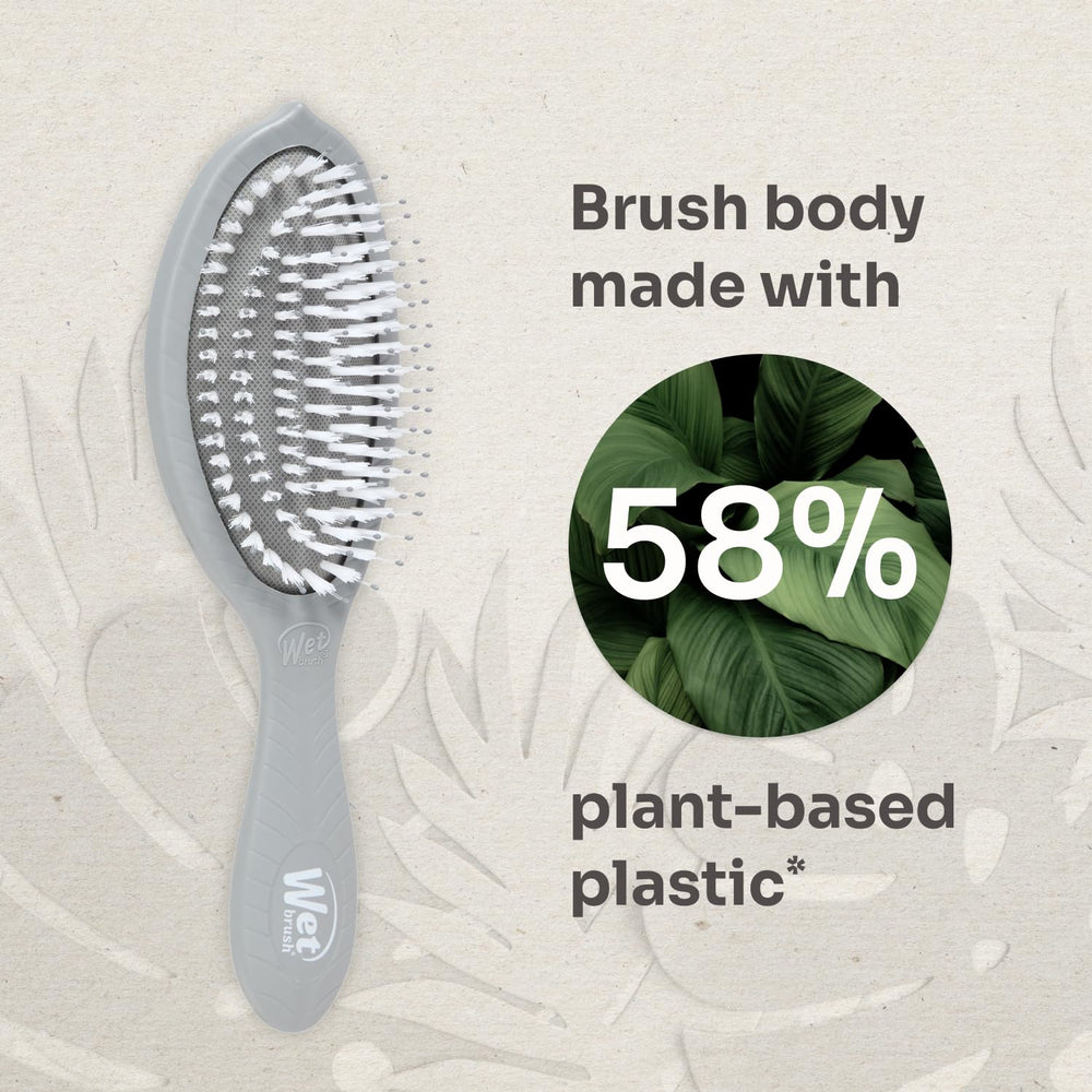 Brosse Wet Brush Go Green Charbon – convient à tous les types de cheveux.