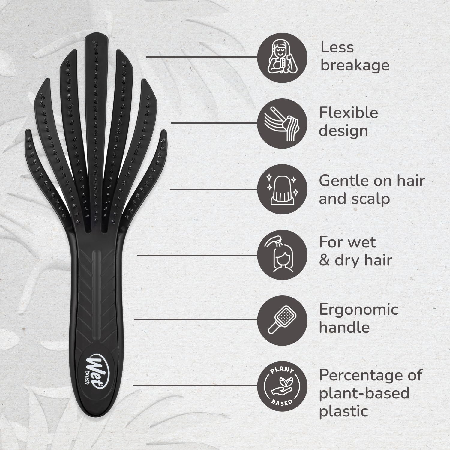 Wet Brush Go Green cheveux bouclés brosse adaptée