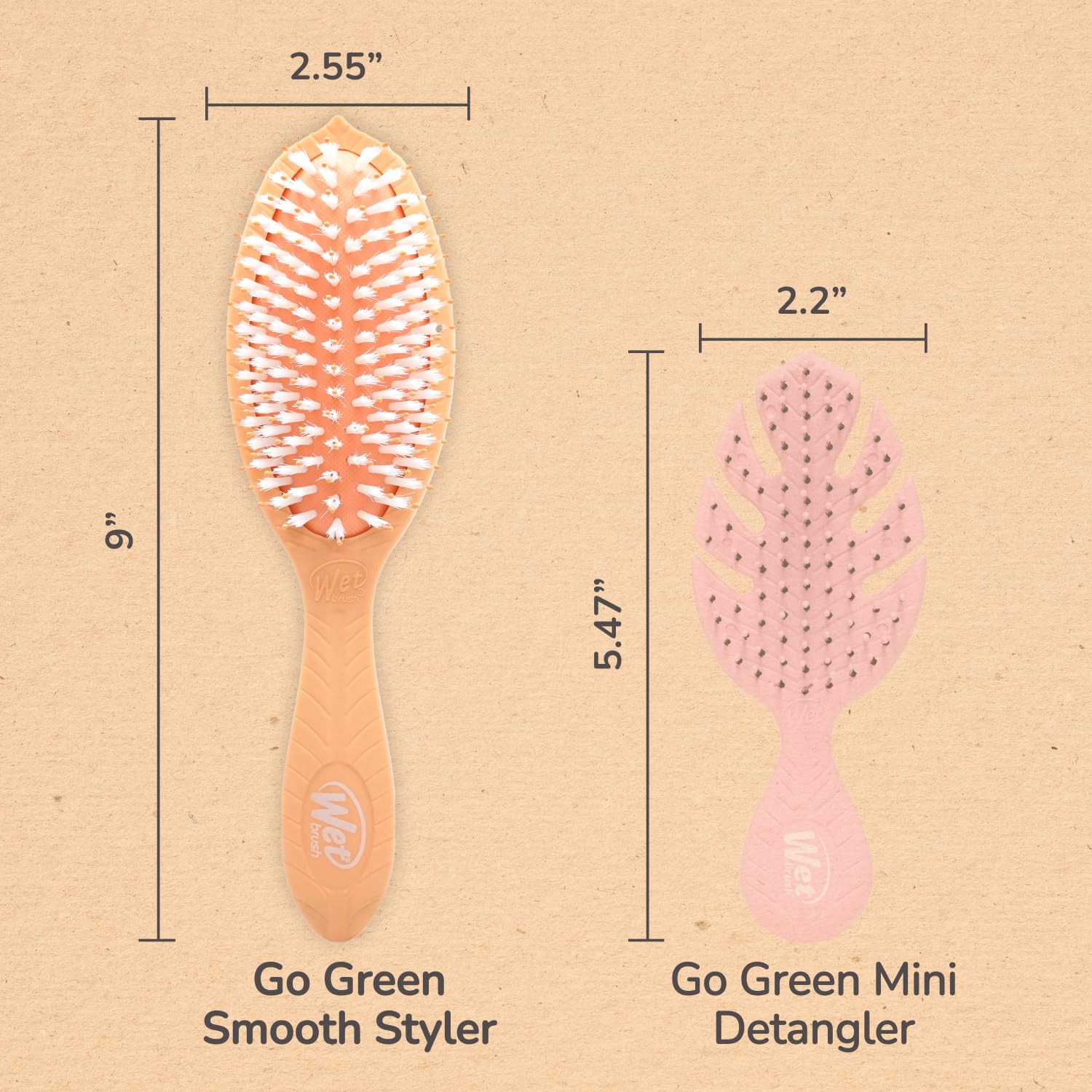Convient à tous types de cheveux avec Wet Brush Go Green