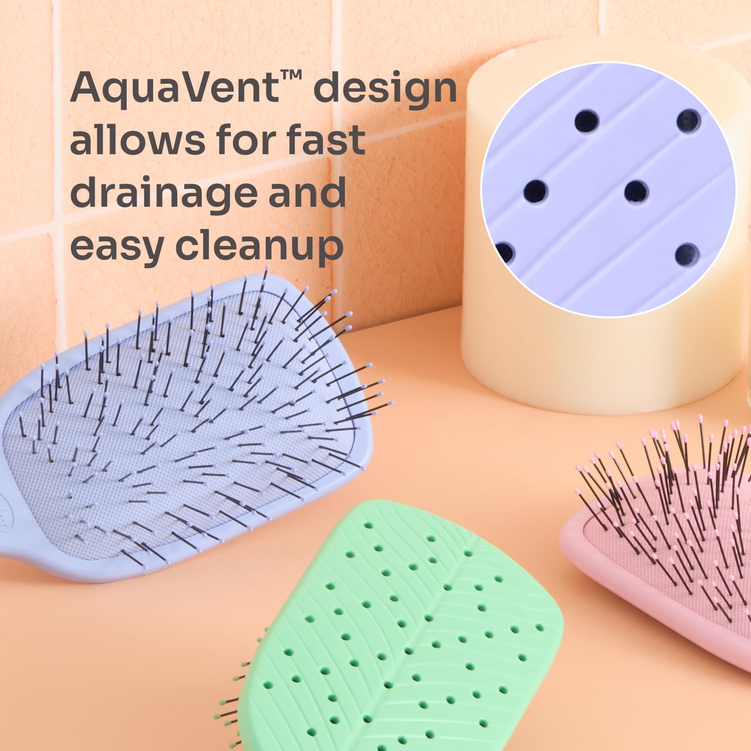 Wet Brush Go Green poignee ergonomique pour confort maximal