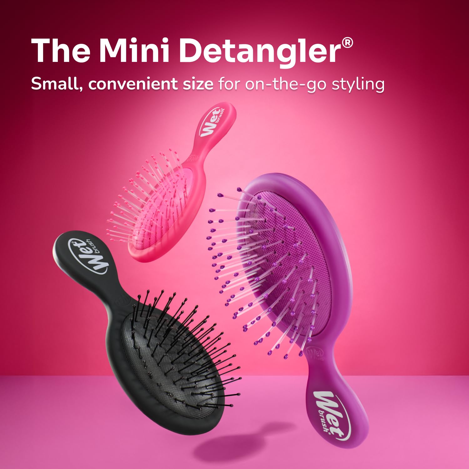 Wet Brush Mini Démêlant – brins flexibles pour un démêlage en douceur.
