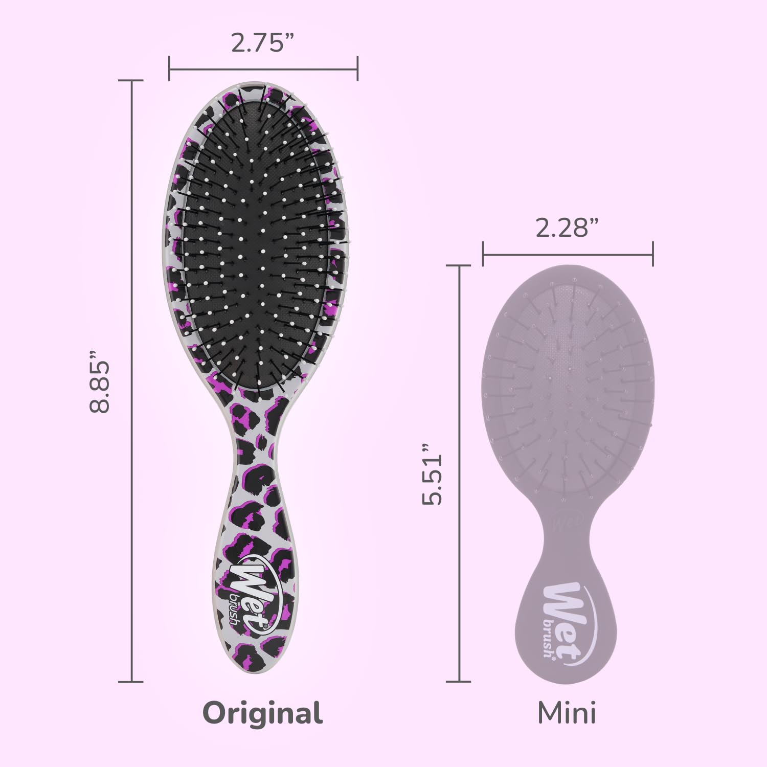 Wet Brush Original Démêlant brosse safari rose cheveux lisses glisse sans accroches