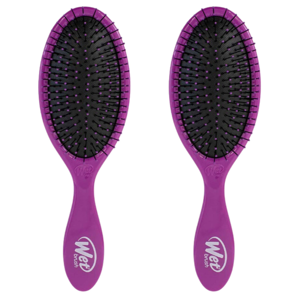 Wet Brush Original Démêlant, brosse violette, pack de deux, démêlage en douceur.