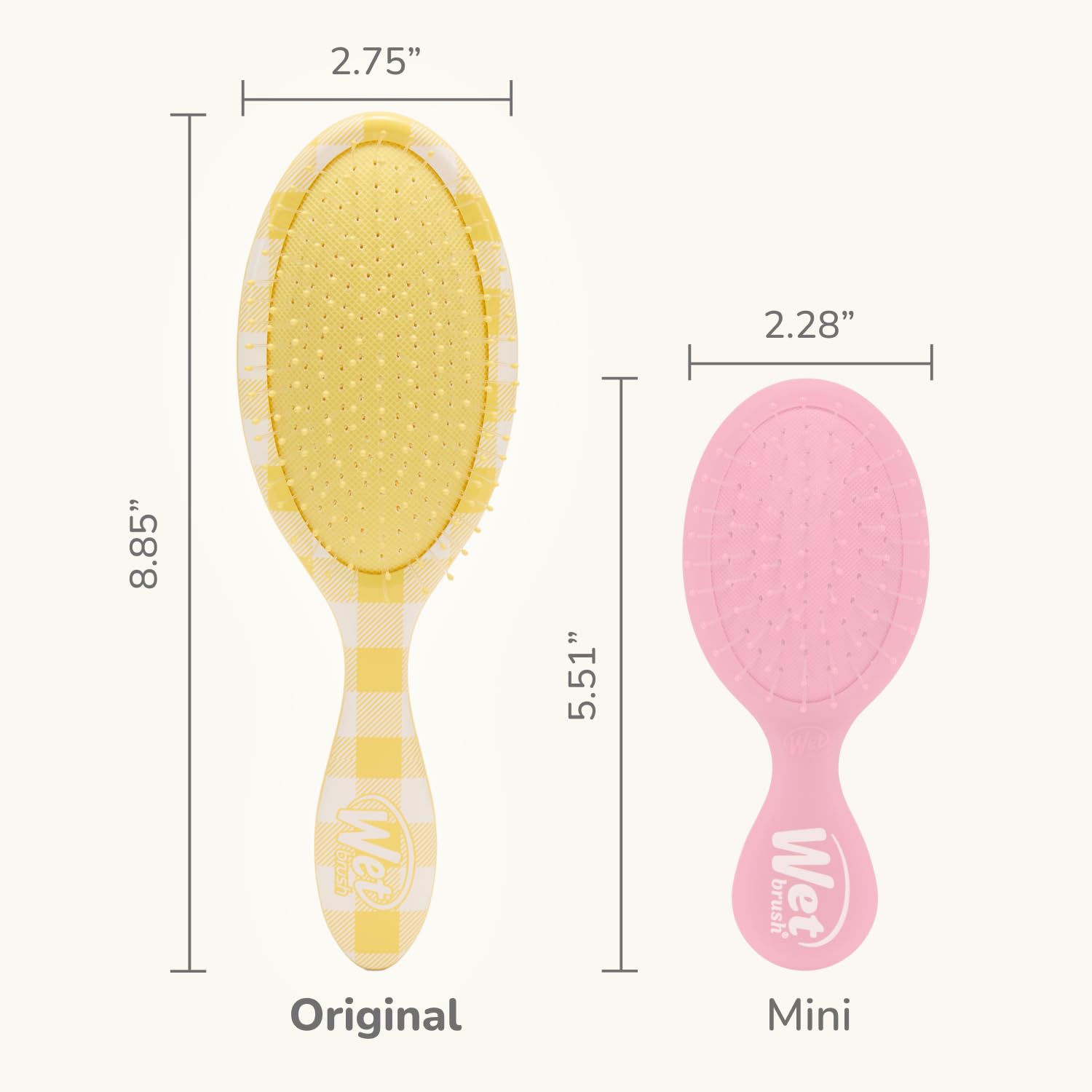 Wet Brush Original Detangler Coast Charm, usage sur cheveux secs, démêlage efficace sans casse.