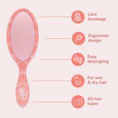 Wet Brush Original Dénoueuse – démonstration sur nœuds, démêlage sans douleur.