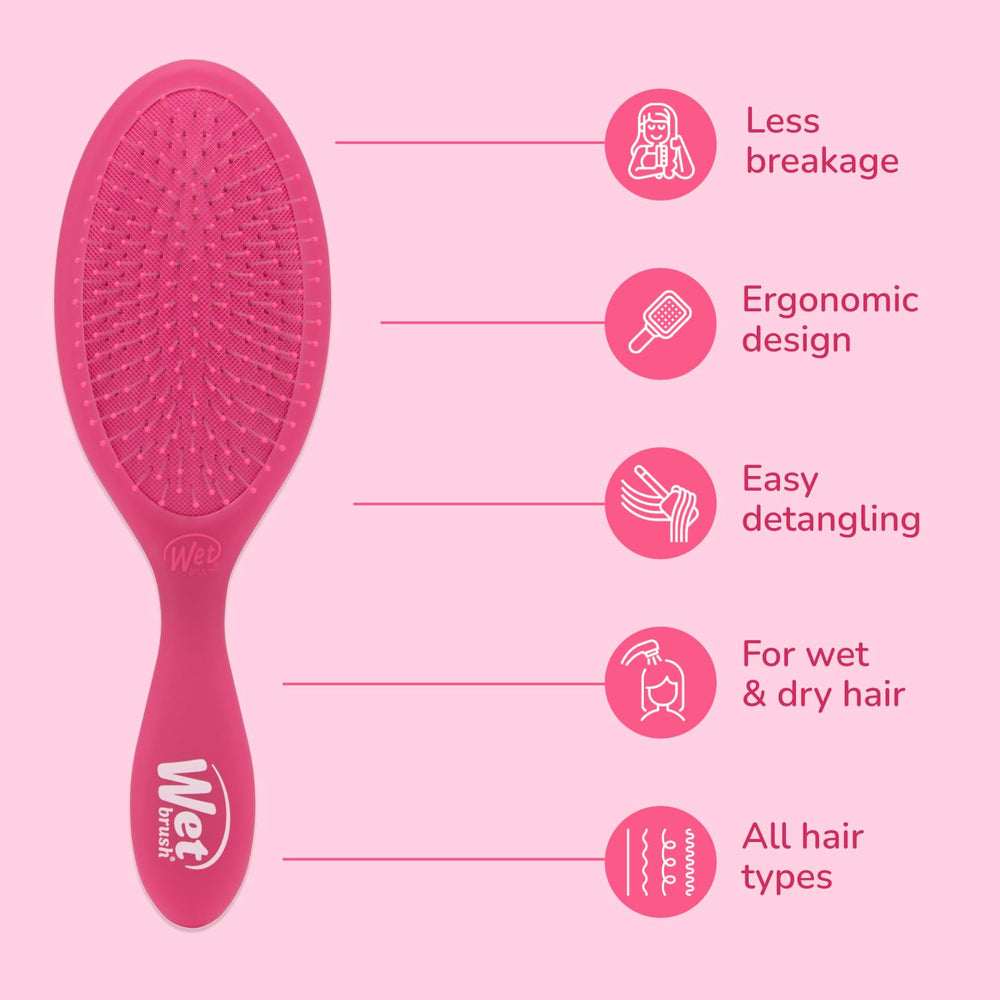 Wet Brush Original Detangler Rose Frost, texture flexible protège les pointes