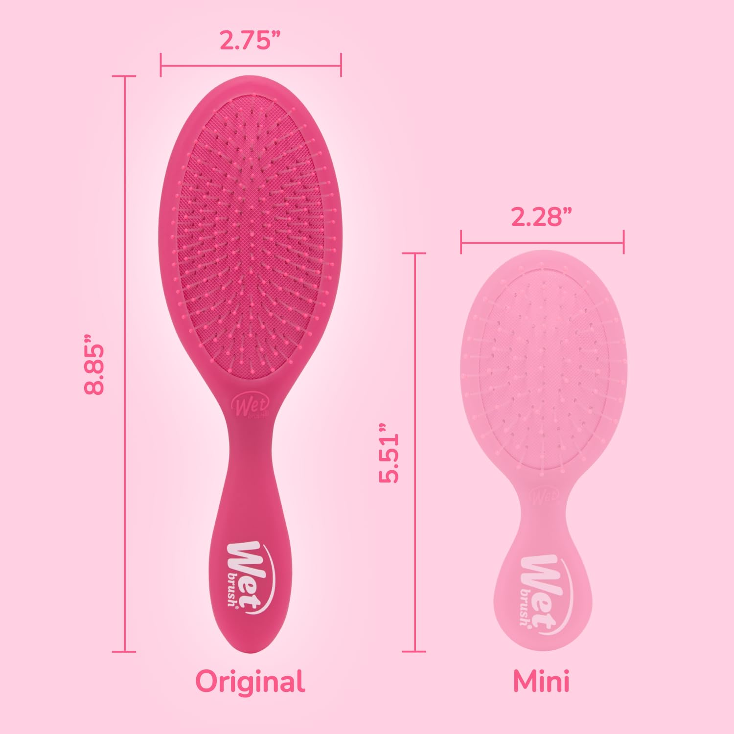 Wet Brush Original Detangler Rose Frost, routine quotidienne facile et rapide