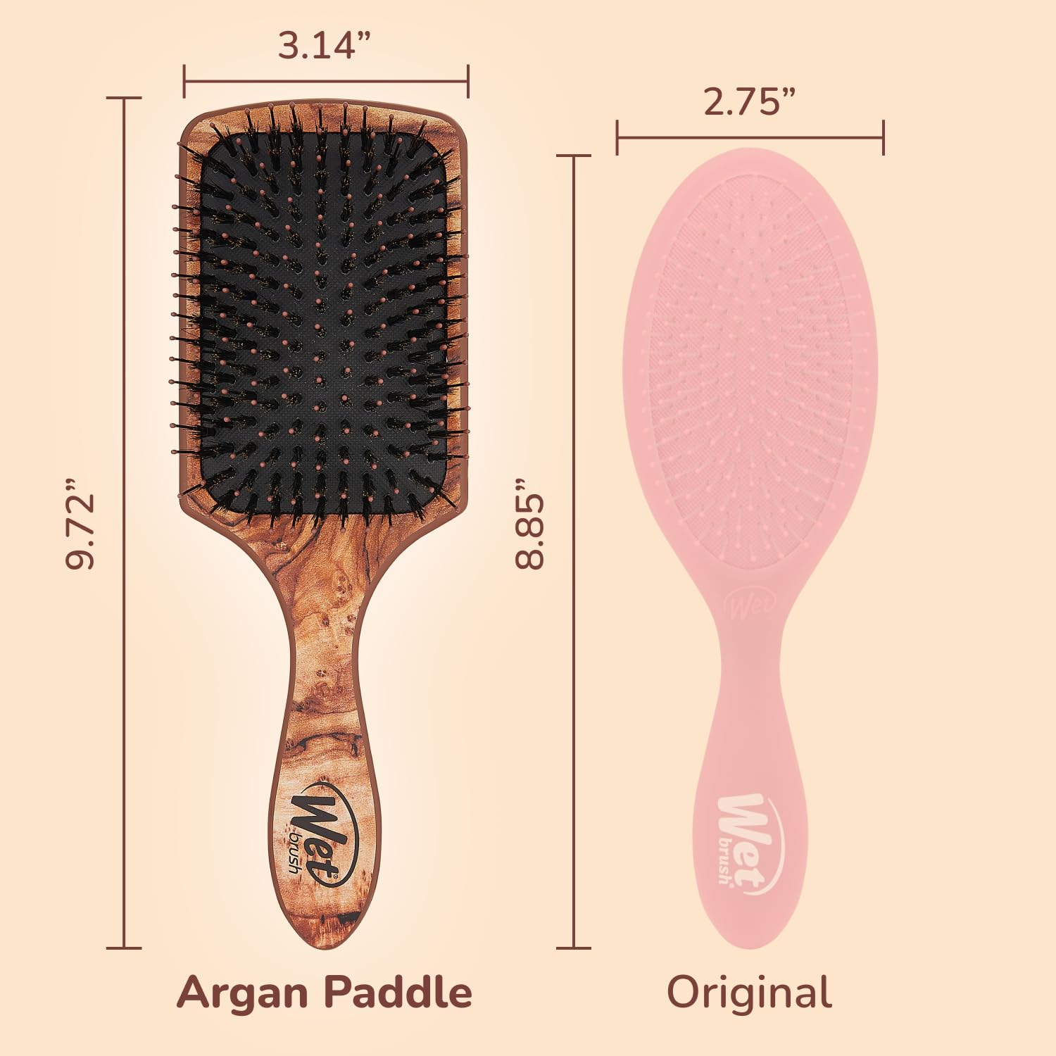 Brosse Wet Brush Paddle au design AquaVent pour plus de confort.
