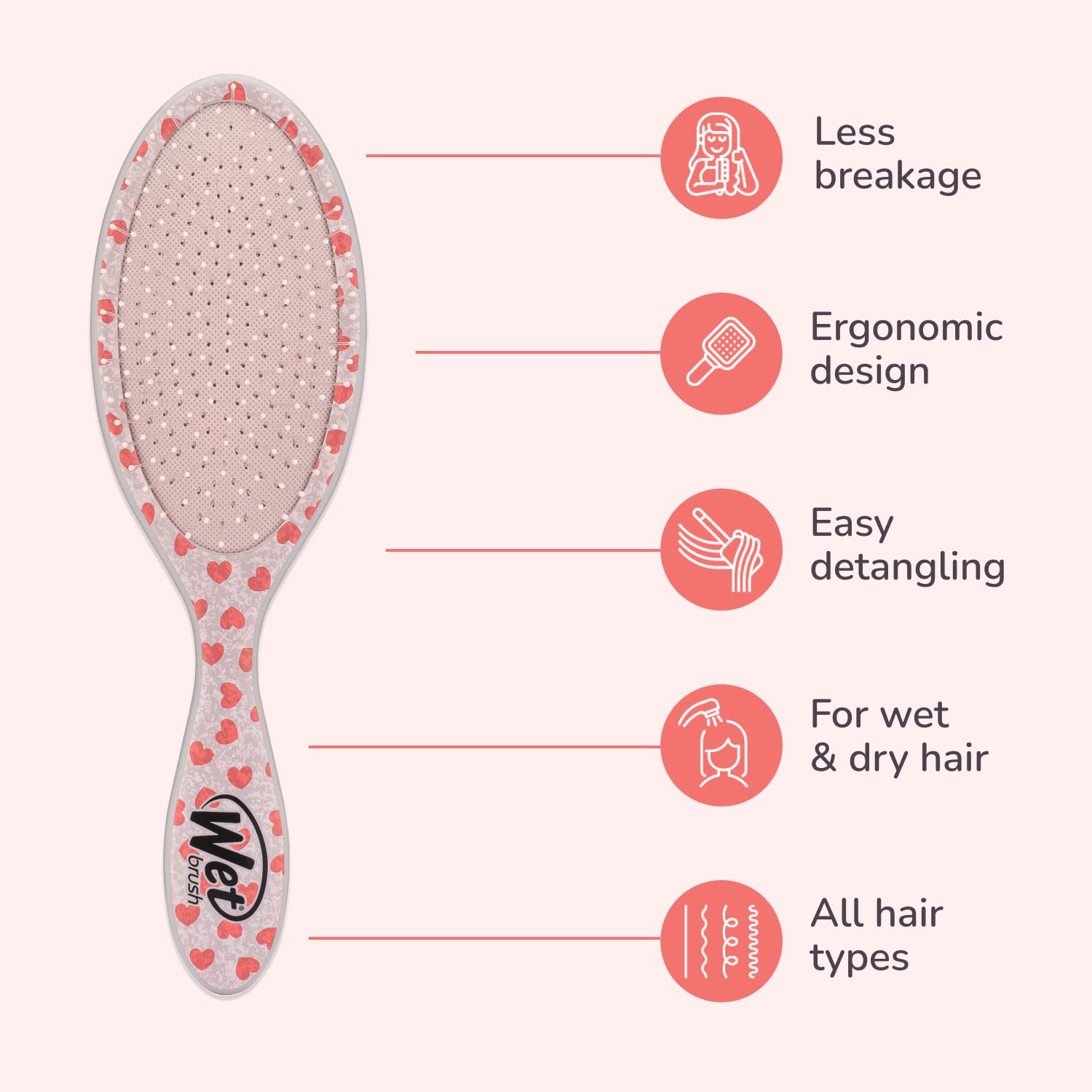 Wet Brush: adaptée à tous les types de cheveux, des lisses aux bouclés