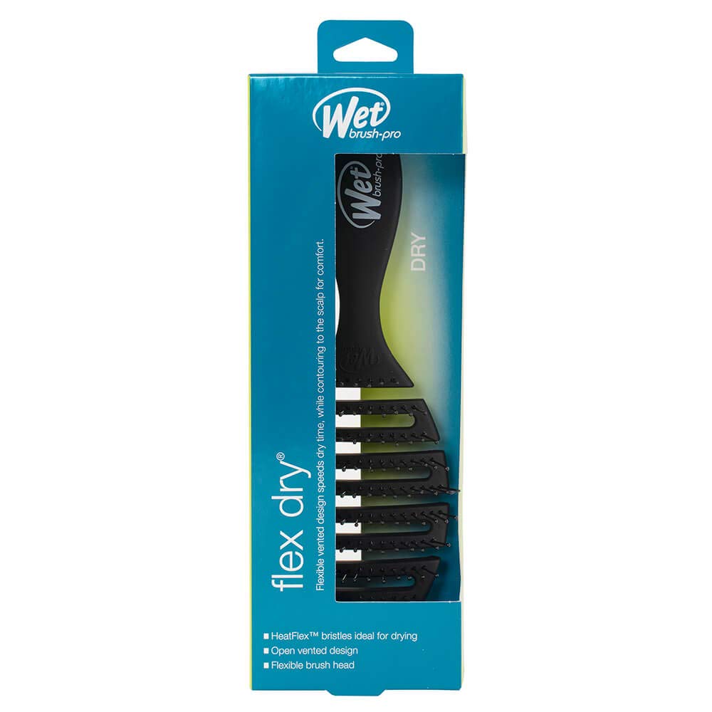 Wet Brush Pro Flex Dry démontrant l’accès aux zones humides après la douche