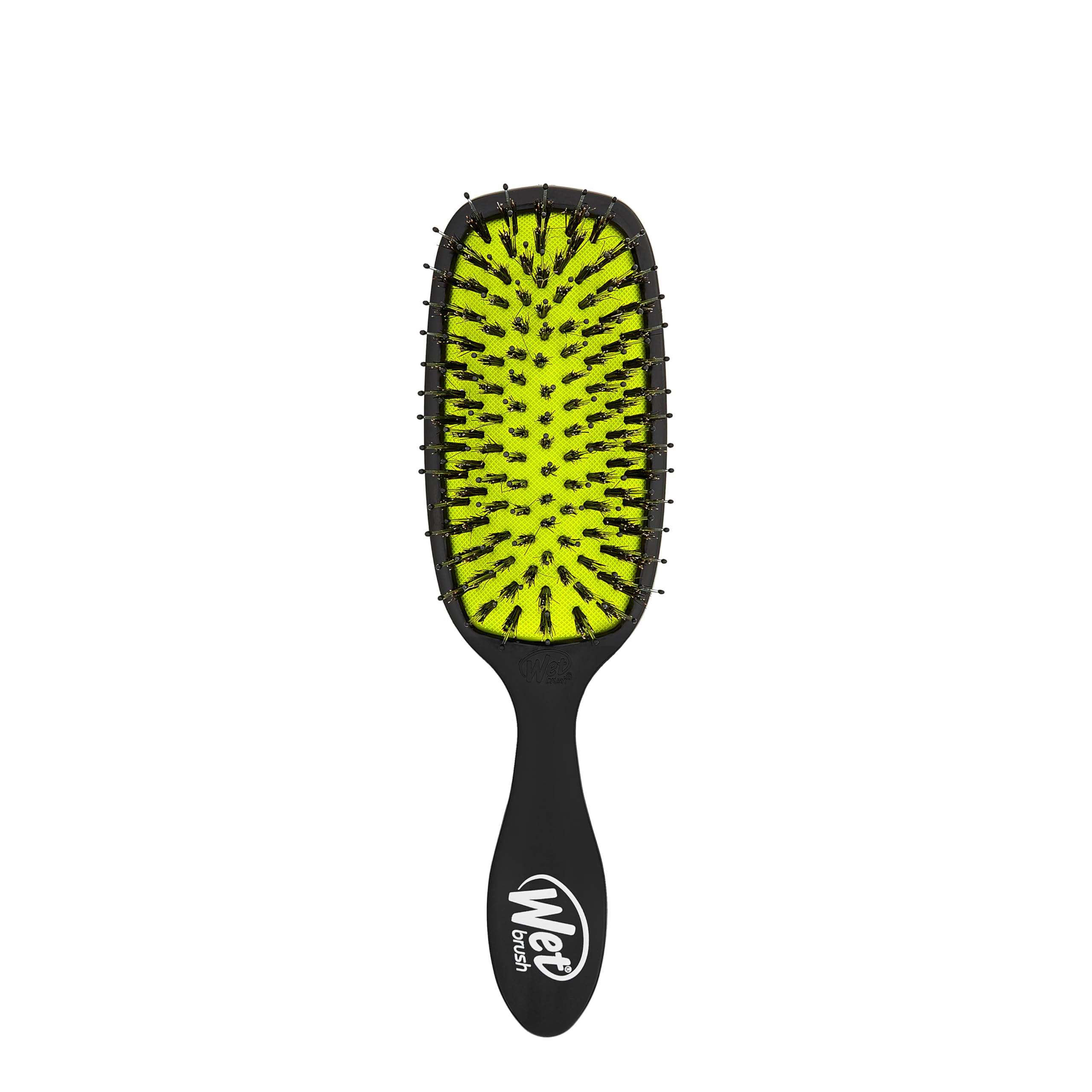 Brosse Wet Brush Shine Enhancer démêle en douceur et apporte brillance.
