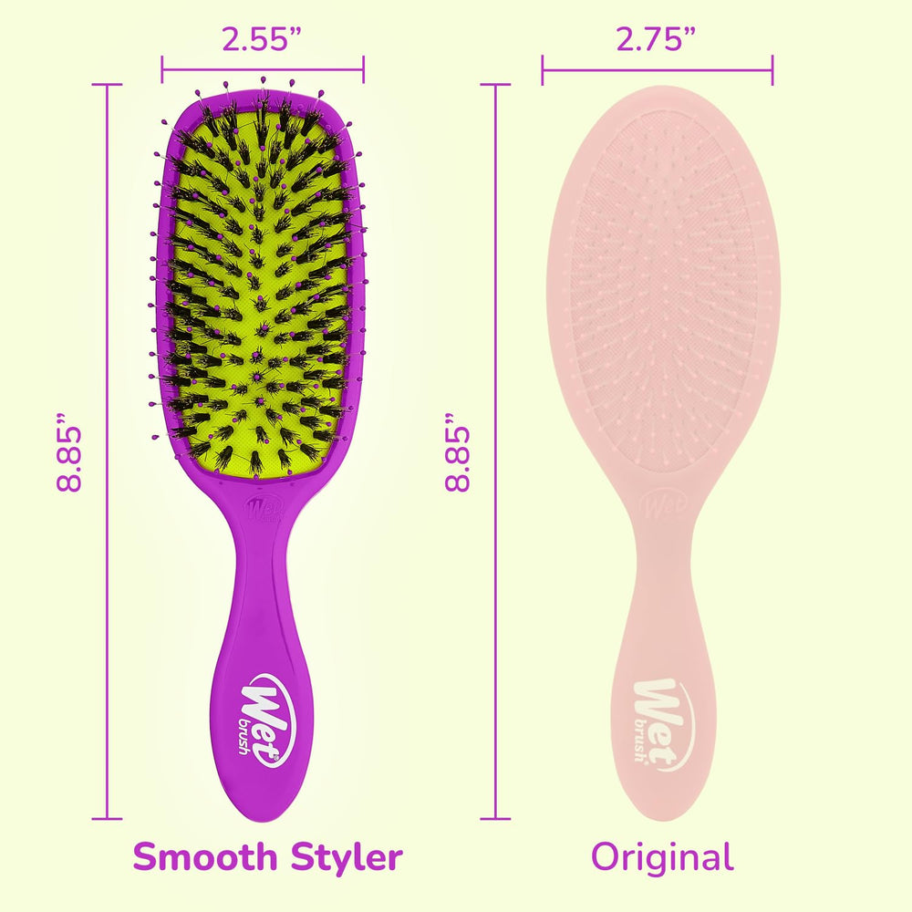 Wet Brush Shine Enhancer : distribution des huiles naturelles pour cheveux soyeux.