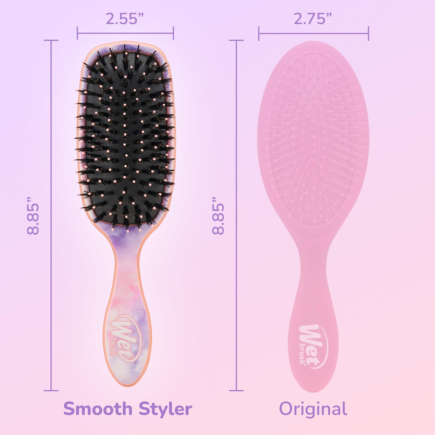 Wet Brush Shine Enhancer – adapté à tous types de cheveux.