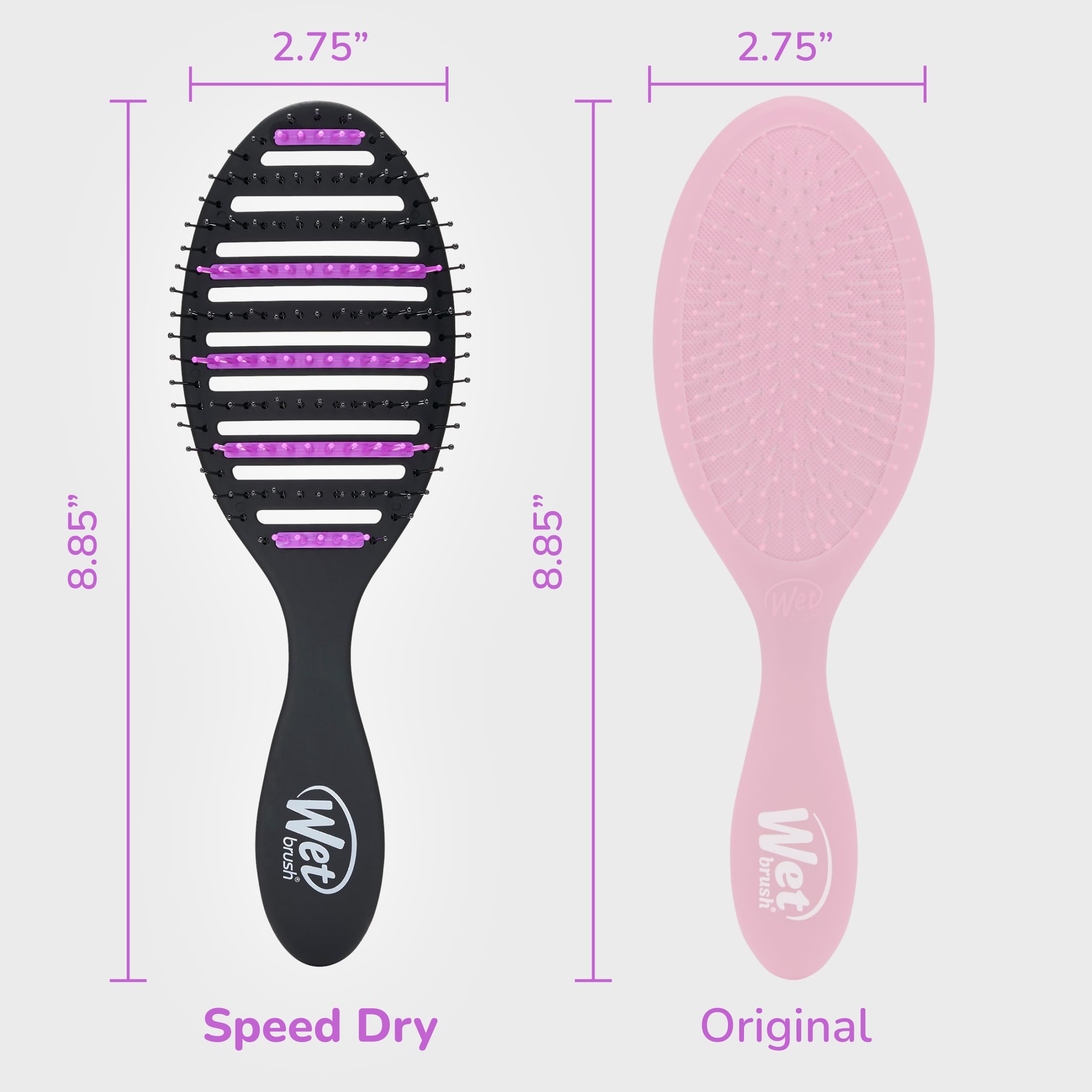Wet Brush TPE strips : lissage anti‑statique qui adoucit la cuticule.